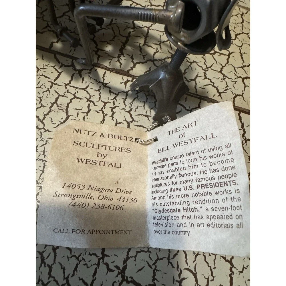 Bill Westfall - Piano Playing - Signed Nutz & Boltz Sculpture Original Metal Art